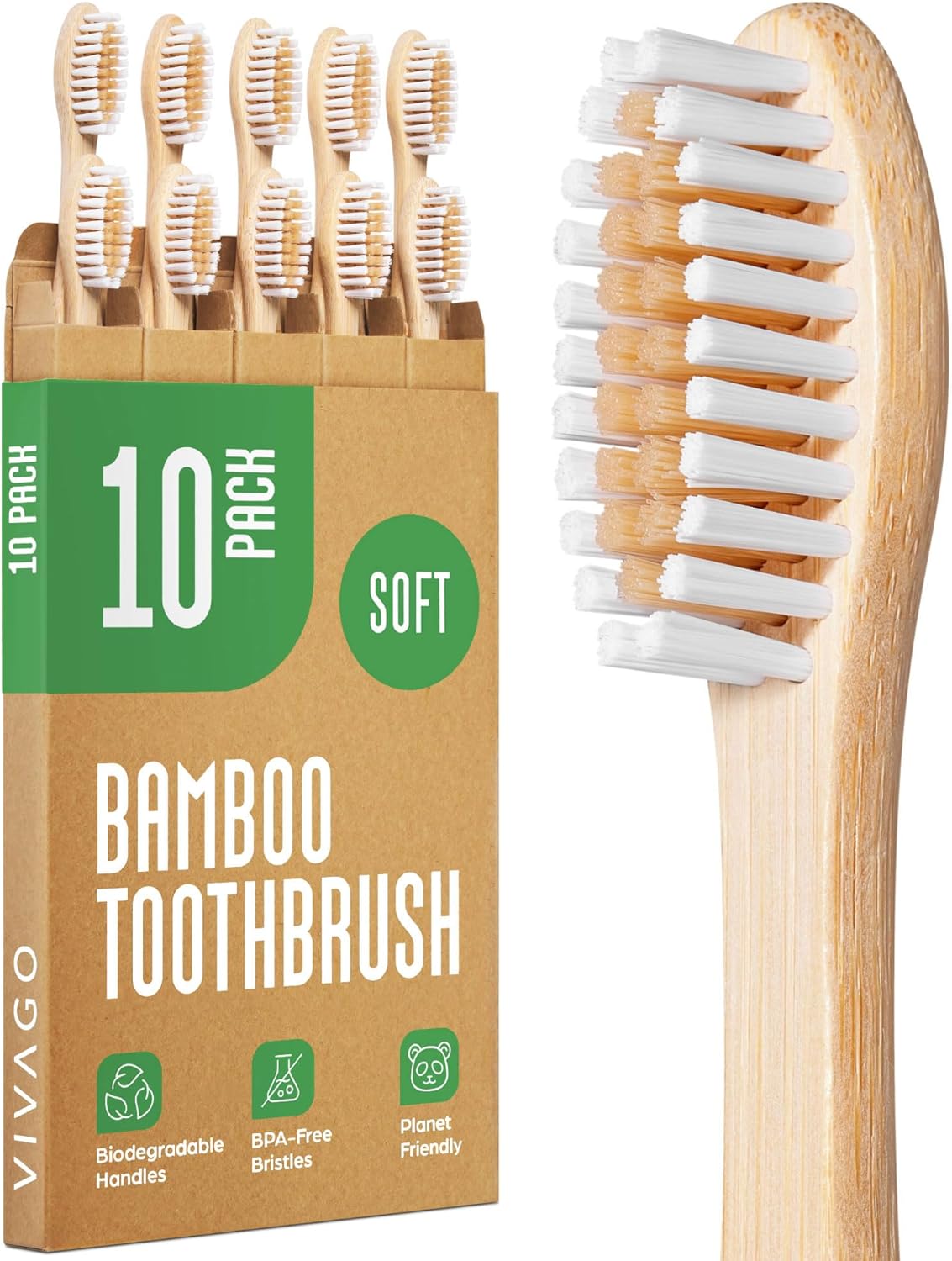 Bamboo Toothbrush 4-Pack