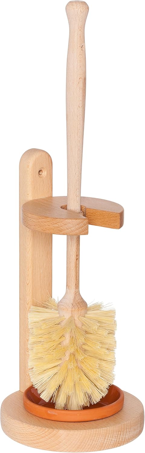 Toilet Brush Stand with Tampico Fiber Toilet Brush