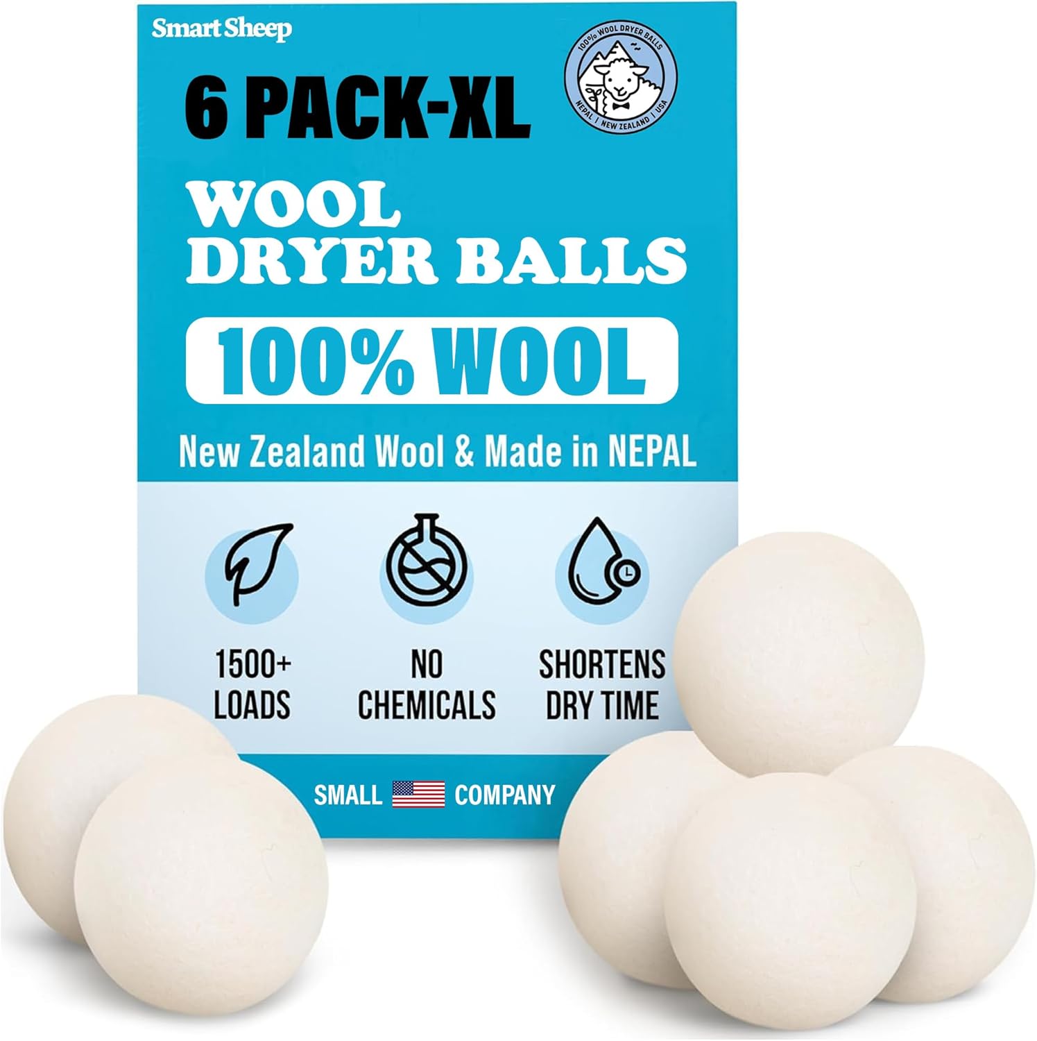 Wool Dryer Balls 6-Pack
